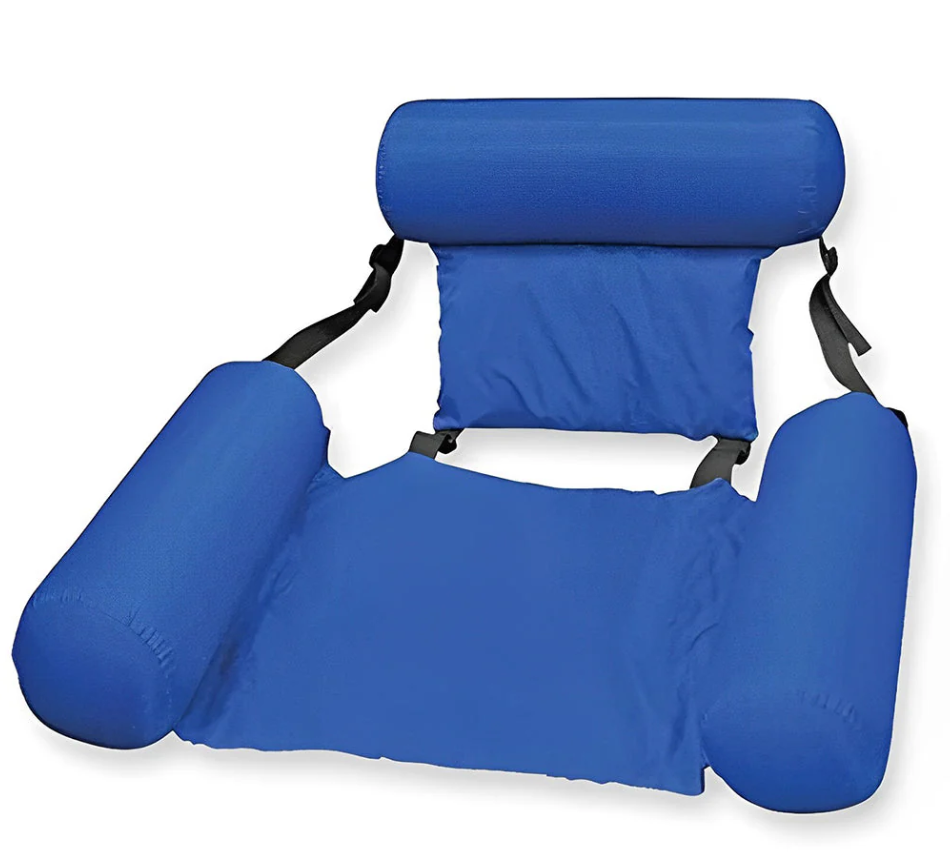 Πλωτό κρεβάτι πισίνας και ξαπλώστρα